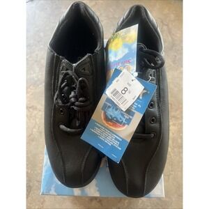 Cobbie Cuddlers Sneaker Womens Size 8.5 Black Solid Leather Lace Up